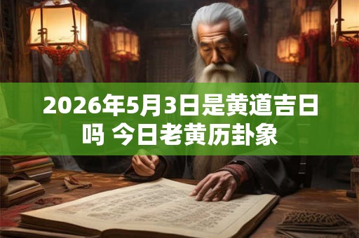 2026年5月3日是黄道吉日吗 今日老黄历卦象 2026年5月3日是黄道吉日吗 今日老黄历卦象