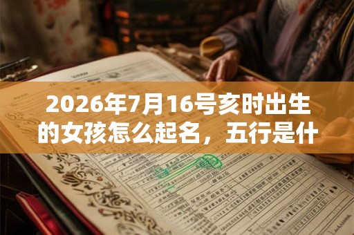 2026年7月16号亥时出生的女孩怎么起名，五行是什么？