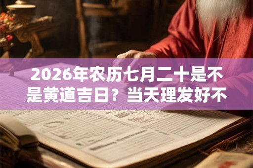 2026年农历七月二十是不是黄道吉日?当天理发好不好? 2026年农历七月二十是不是黄道吉日?当天理发好不好?