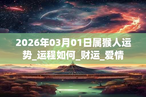 2026年03月01日属猴人运势_运程如何_财运_爱情