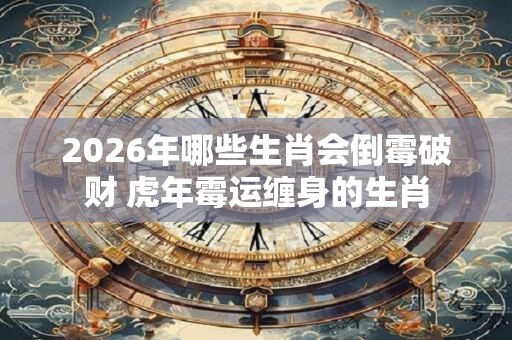 2026年哪些生肖会倒霉破财 虎年霉运缠身的生肖 2026年哪些生肖会倒霉破财 虎年霉运缠身的生肖