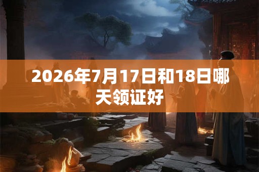 2026年7月17日和18日哪天领证好