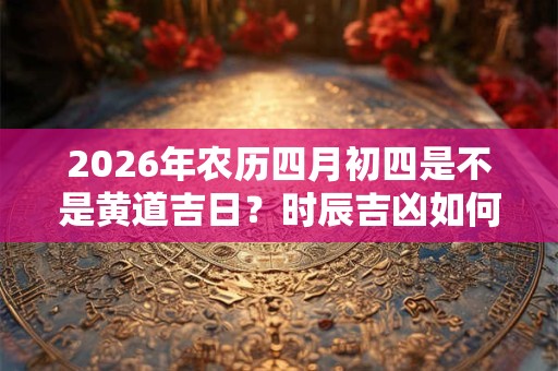 2026年农历四月初四是不是黄道吉日?时辰吉凶如何? 2026年农历四月初四是不是黄道吉日?时辰吉凶如何?