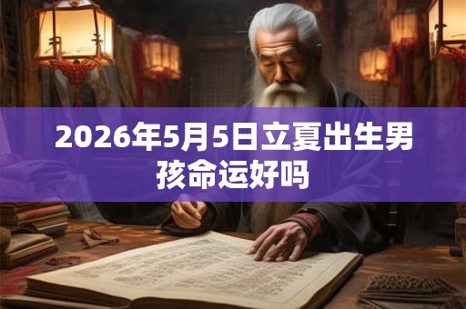 2026年5月5日立夏出生男孩命运好吗