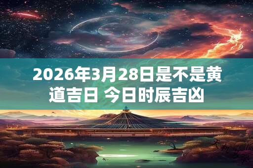 2026年3月28日是不是黄道吉日 今日时辰吉凶