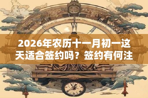 2026年农历十一月初一这天适合签约吗?签约有何注意事项? 2026年农历十一月初一这天适合签约吗?签约有何注意事项?