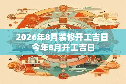 2026年8月装修开工吉日 今年8月开工吉日 2026年8月装修开工吉日 今年8月开工吉日