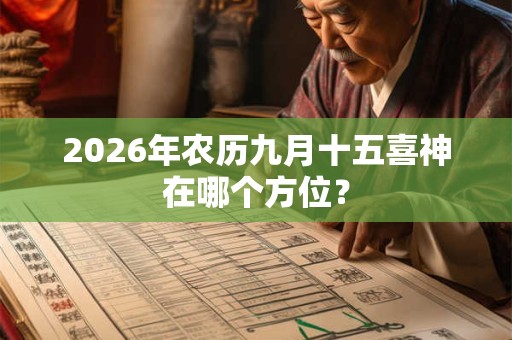 2026年农历九月十五喜神在哪个方位? 2026年农历九月十五喜神在哪个方位?
