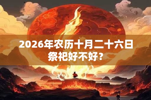 2026年农历十月二十六日祭祀好不好？