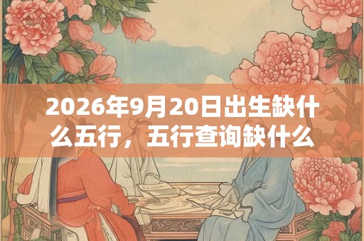 2026年9月20日出生缺什么五行，五行查询缺什么
