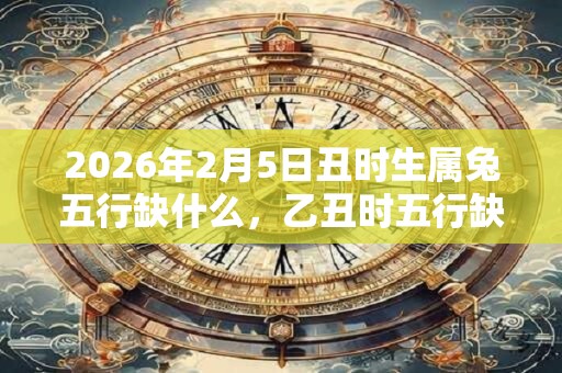 2026年2月5日丑时生属兔五行缺什么，乙丑时五行缺什么