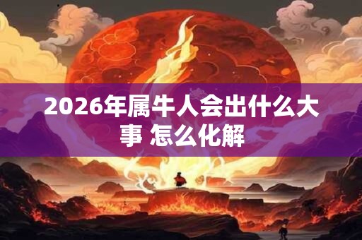 2026年属牛人会出什么大事 怎么化解