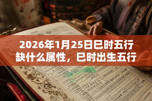 2026年1月25日巳时五行缺什么属性,巳时出生五行缺什么 2026年1月25日巳时五行缺什么属性,巳时出生五行缺什么