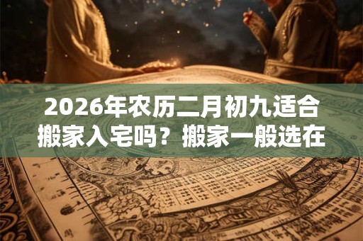 2026年农历二月初九适合搬家入宅吗？搬家一般选在几点？