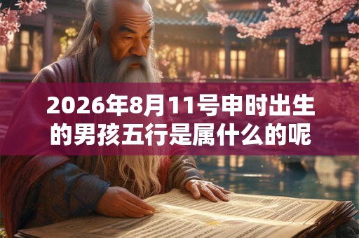 2026年8月11号申时出生的男孩五行是属什么的呢