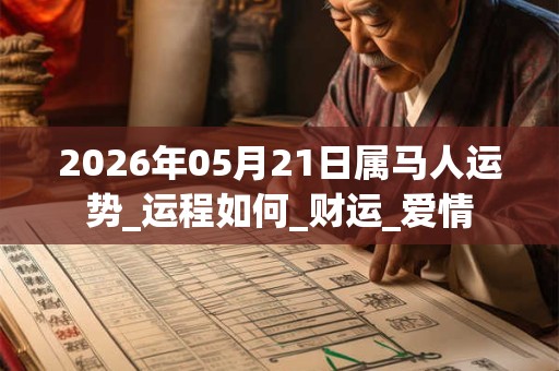 2026年05月21日属马人运势_运程如何_财运_爱情 2026年05月21日属马人运势_运程如何_财运_爱情