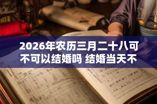 2026年农历三月二十八可不可以结婚吗 结婚当天不吉利的征兆！