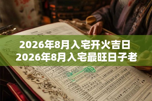 2026年8月入宅开火吉日 2026年8月入宅最旺日子老黄历
