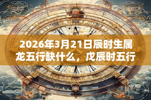 2026年3月21日辰时生属龙五行缺什么，戊辰时五行缺什么
