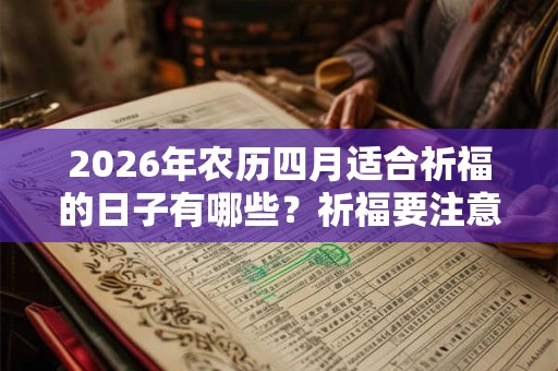 2026年农历四月适合祈福的日子有哪些?祈福要注意什么? 2026年农历四月适合祈福的日子有哪些?祈福要注意什么?