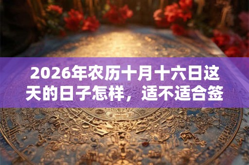 2026年农历十月十六日这天的日子怎样,适不适合签约? 2026年农历十月十六日这天的日子怎样,适不适合签约?