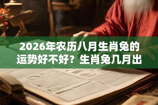 2026年农历八月生肖兔的运势好不好？生肖兔几月出生最好？