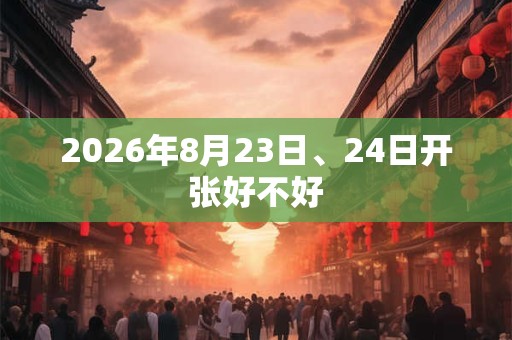 2026年8月23日、24日开张好不好 2026年8月23日、24日开张好不好