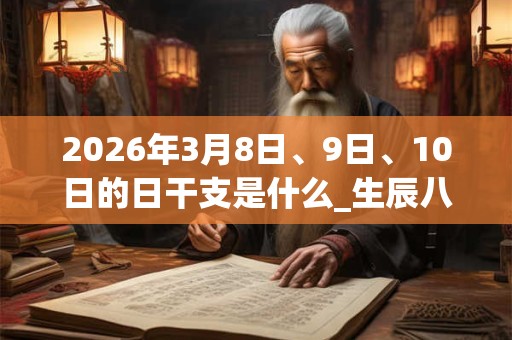 2026年3月8日、9日、10日的日干支是什么_生辰八字 2026年3月8日、9日、10日的日干支是什么_生辰八字