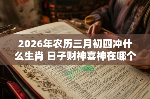 2026年农历三月初四冲什么生肖 日子财神喜神在哪个方向 2026年农历三月初四冲什么生肖 日子财神喜神在哪个方向