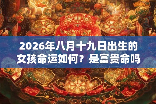 2026年八月十九日出生的女孩命运如何？是富贵命吗？