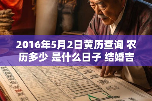 2016年5月2日黄历查询 农历多少 是什么日子 结婚吉时