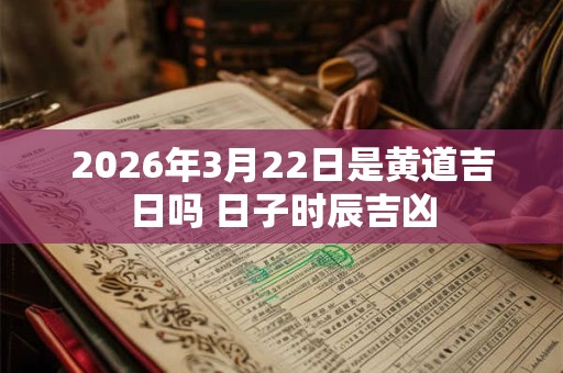 2026年3月22日是黄道吉日吗 日子时辰吉凶