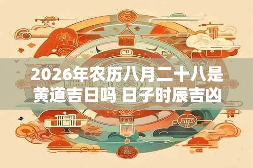 2026年农历八月二十八是黄道吉日吗 日子时辰吉凶