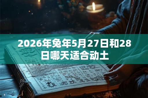 2026年兔年5月27日和28日哪天适合动土
