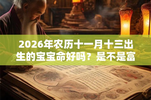 2026年农历十一月十三出生的宝宝命好吗？是不是富贵命？
