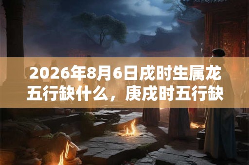 2026年8月6日戌时生属龙五行缺什么，庚戌时五行缺什么