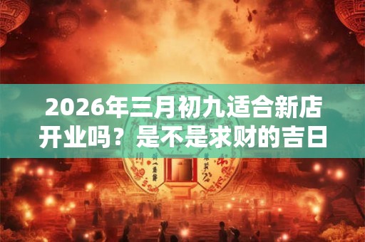 2026年三月初九适合新店开业吗？是不是求财的吉日？