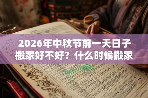 2026年中秋节前一天日子搬家好不好?什么时候搬家最好? 2026年中秋节前一天日子搬家好不好?什么时候搬家最好?
