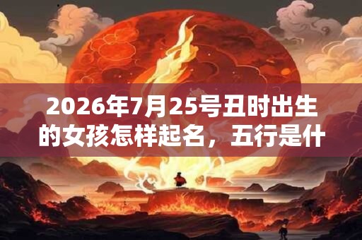 2026年7月25号丑时出生的女孩怎样起名，五行是什么