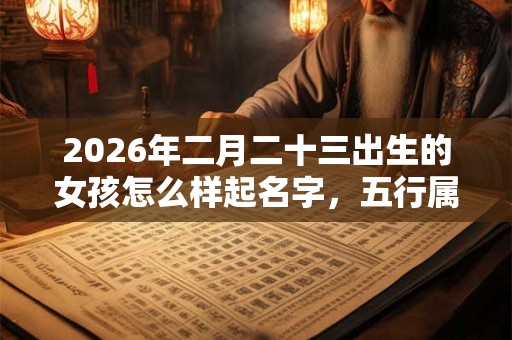 2026年二月二十三出生的女孩怎么样起名字，五行属什么
