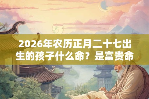 2026年农历正月二十七出生的孩子什么命？是富贵命吗？