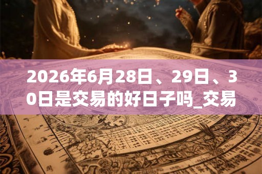 2026年6月28日、29日、30日是交易的好日子吗_交易可以吗