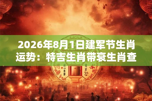2026年8月1日建军节生肖运势：特吉生肖带衰生肖查询