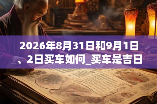 2026年8月31日和9月1日、2日买车如何_买车是吉日吗