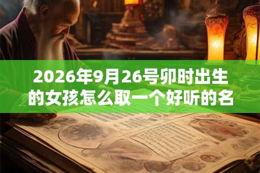 2026年9月26号卯时出生的女孩怎么取一个好听的名字，五行属什么