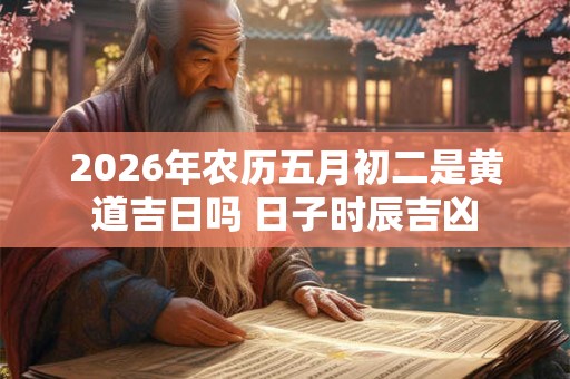 2026年农历五月初二是黄道吉日吗 日子时辰吉凶