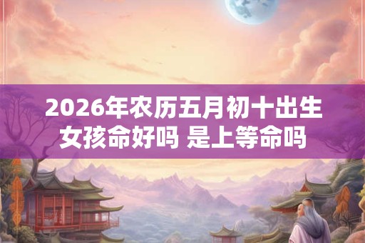 2026年农历五月初十出生女孩命好吗 是上等命吗 2026年农历五月初十出生女孩命好吗 是上等命吗