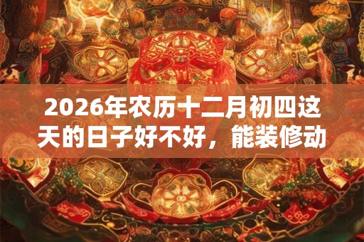 2026年农历十二月初四这天的日子好不好，能装修动土吗？