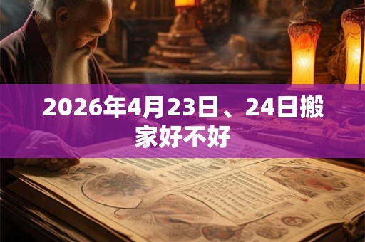 2026年4月23日、24日搬家好不好