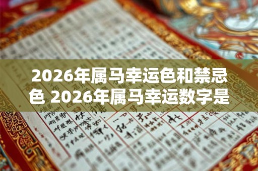 2026年属马幸运色和禁忌色 2026年属马幸运数字是多少